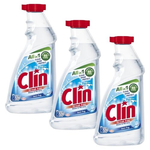 Płyn do mycia szyb CLIN Antypara 3 x 500 ml