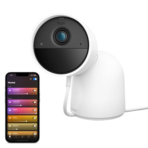 Kamera PHILIPS HUE Secure Zewnętrzna / Wewnętrzna, Wi-Fi Biały + Podstawka na biurko