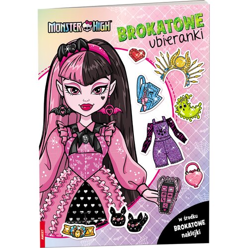 Książka z naklejkami Monster High Brokatowe ubieranki (miękka okładka)