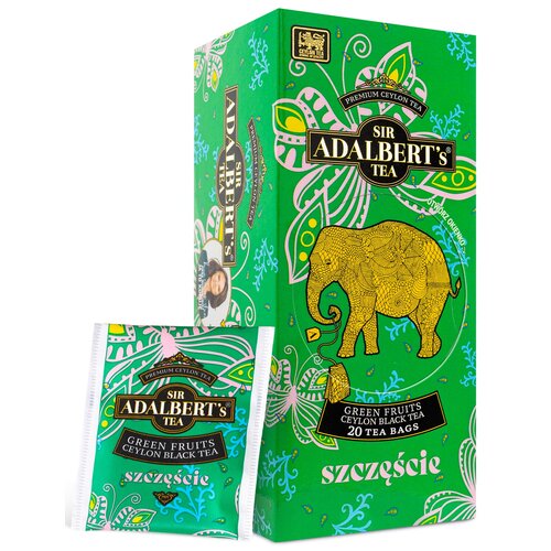 Herbata ADALBERTS Green Fruits Szczęście (20 sztuk)