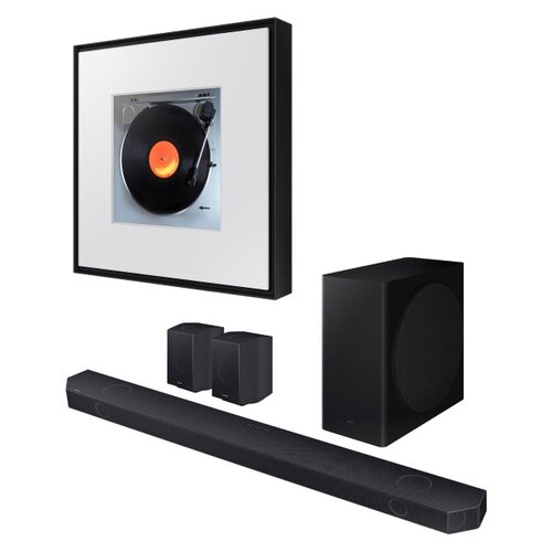 Soundbar SAMSUNG HW-Q930D EN Czarny + Głośnik multiroom SAMSUNG Music Frame HW-LS60D EN Czarny