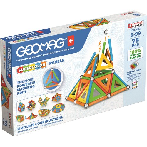 Klocki magnetyczne GEOMAG Supercolor Panels Recycled GEO-379
