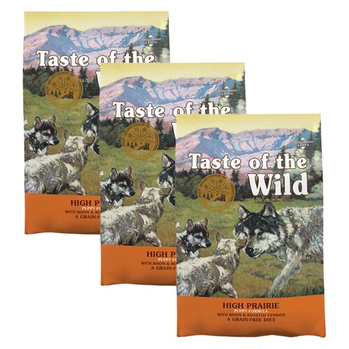 Karma dla psa TASTE OF THE WILD High Prairie Puppy Bizon i dziczyzna 3 x 2 kg