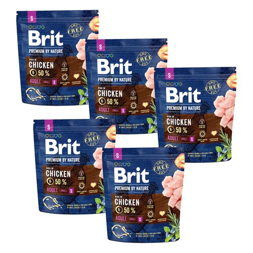 Karma dla psa BRIT Premium By Nature Kurczak 5 x 1 kg