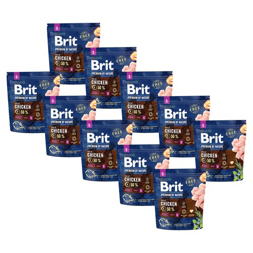 Karma dla psa BRIT Premium By Nature Kurczak 10 x 1 kg