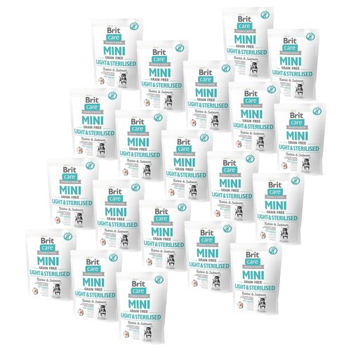 Karma dla psa BRIT Care Mini Light & Sterilised Królik z łososiem 20 x 400 g