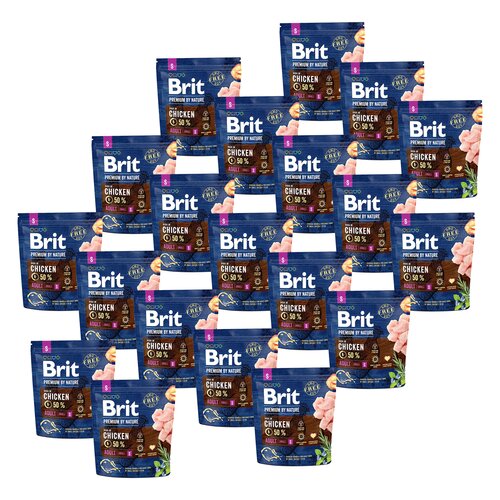Karma dla psa BRIT Premium By Nature Kurczak 20 x 1 kg