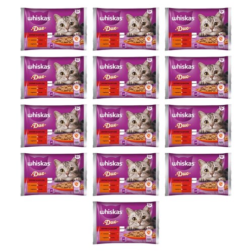 Karma dla kota WHISKAS Duo Zestawy Klasyczne (52 x 85 g)