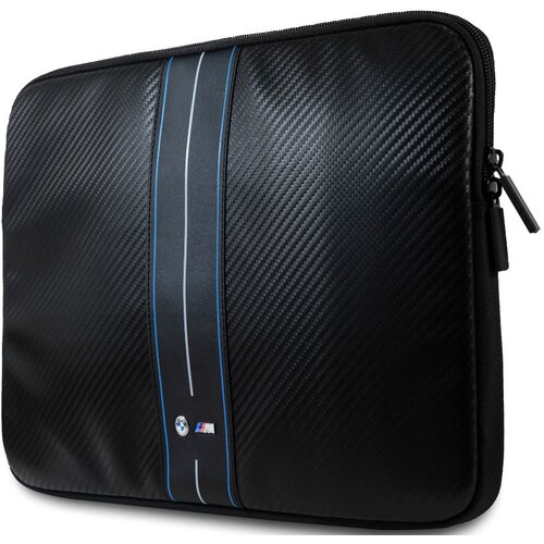 Etui na laptopa BMW Sleeve Carbon Blue Stripes 16 cali Czarny