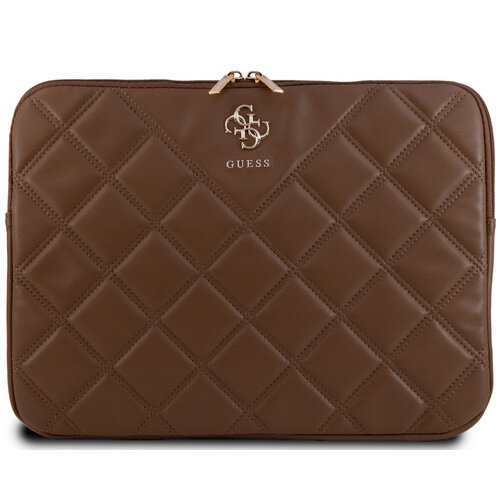 Etui na laptopa GUESS Quilted 4G 13-14 cali Brązowy