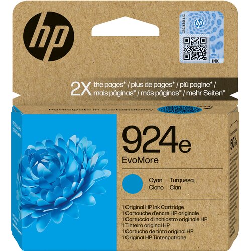 Tusz HP HP 924e EvoMore Błękitny 4K0U7NE
