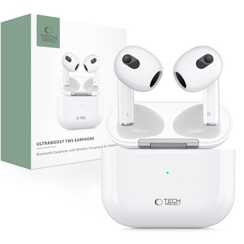 Słuchawki douszne TECH-PROTECT UltraBoost TWS EearPhone Core ANC Biały