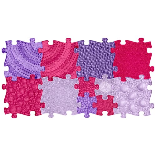Mata sensoryczna ASKATO Muffik MFK-063 30 x 30 cm (11 elementów) Różowo-fioletowy