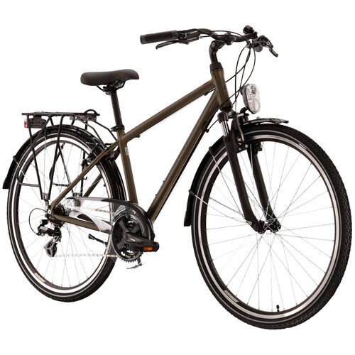 Rower trekkingowy KROSS Trans 2.0 M19 28 cali męski Khaki-czarny