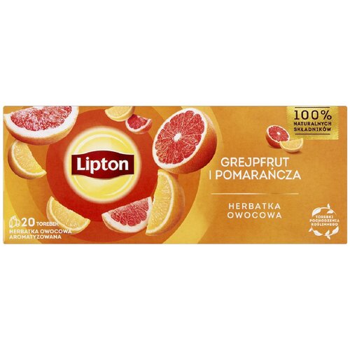 Herbata LIPTON Grejfrut z pomarańczą (20 sztuk)