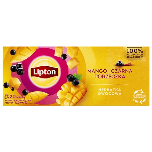 Herbata LIPTON Mango i Czarna Porzeczka (20 sztuk)