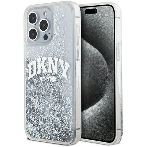 Etui DKNY Liquid Glitter Big Logo do Apple iPhone 15 Pro Max Biały