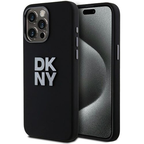 Etui DKNY Liquid Silicone Metal Logo do Apple iPhone 15 Pro Max Czarny