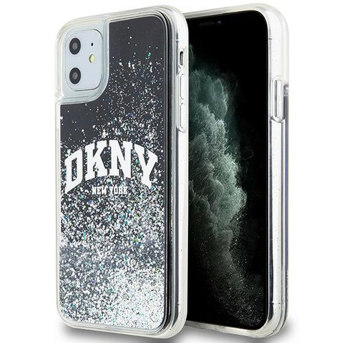 Etui DKNY Liquid Glitter Big Logo do Apple iPhone 11/Xr Czarny