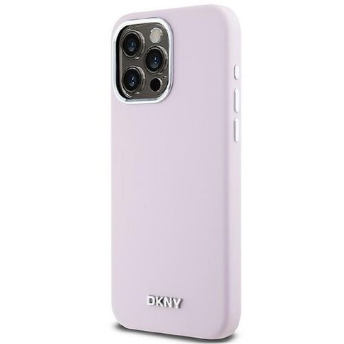 Etui DKNY Liquid Silicone Small Metal Logo MagSafe do Apple iPhone 14 Pro Max Różowy