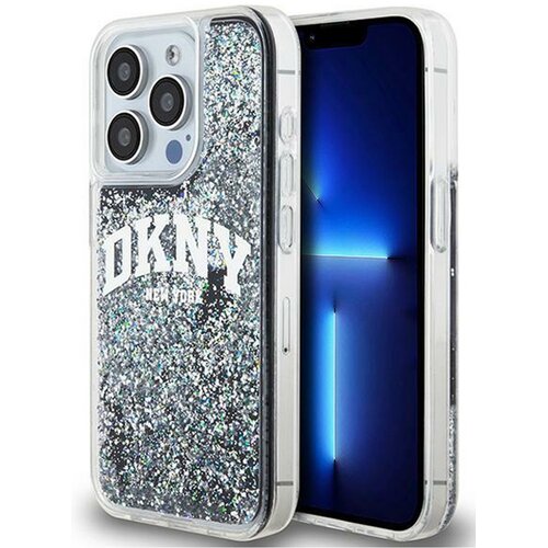 Etui DKNY Liquid Glitter Big Logo do Apple iPhone 13/13 Pro Czarny