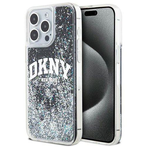 Etui DKNY Liquid Glitter Big Logo do Apple iPhone 14 Pro Max Czarny