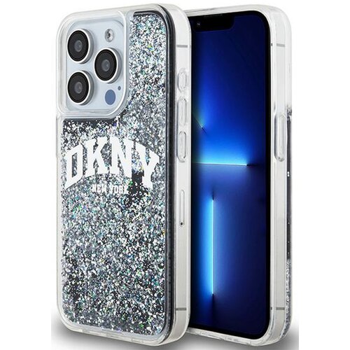 Etui DKNY Liquid Glitter Big Logo do Apple iPhone 15 Pro Czarny
