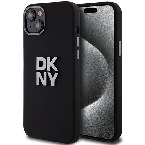 Etui DKNY Liquid Silicone Metal Logo do Apple iPhone 14 Plus/15 Plus Czarny