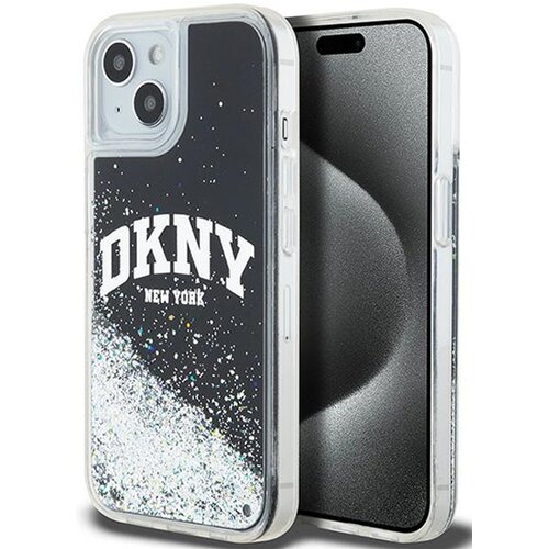Etui DKNY Liquid Glitter Big Logo do Apple iPhone 13/14/15 Czarny