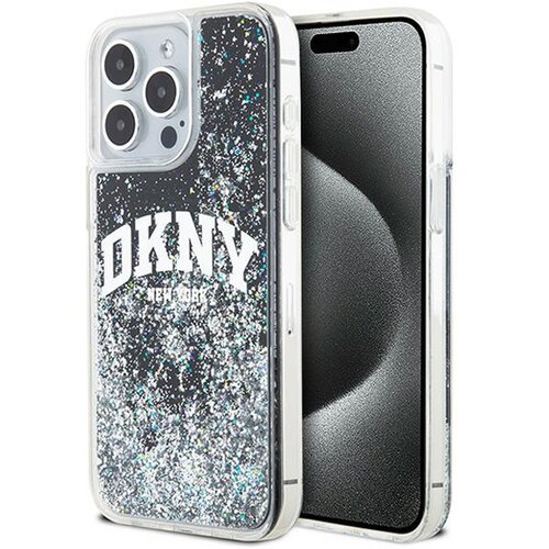 Etui DKNY Liquid Glitter Big Logo do Apple iPhone 15 Pro Max Czarny