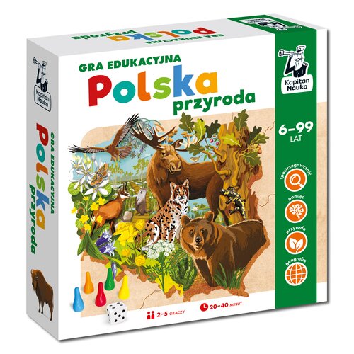 Gra planszowa KAPITAN NAUKA Polska przyroda