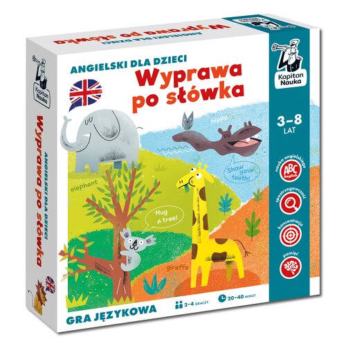 Gra planszowa KAPITAN NAUKA Wyprawa po słówka Angielski dla dzieci