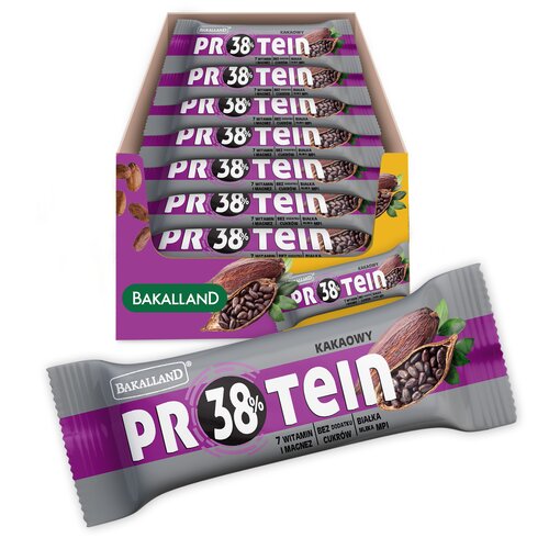 Baton proteinowy BAKALLAND Kakaowy (24 x 35 g)