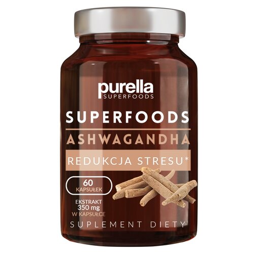 Adaptogen PURELLA Superfoods Ashwagandha (60 kapsułek)