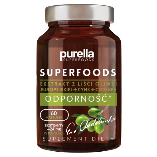 Suplement na odporność PURELLA Superfoods Ekstrakt z liści oliwki europejskiej (60 kapsułek)