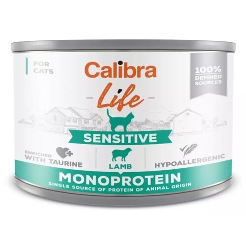 Karma dla kota CALIBRA Life Sensitive Jagnięcina 200 g