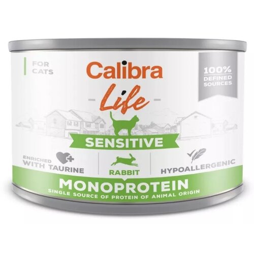 Karma dla kota CALIBRA Life Sensitive Królik 200 g