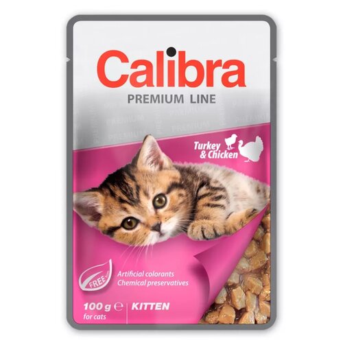 Karma dla kota CALIBRA Premium Indyk i kurczak 100 g