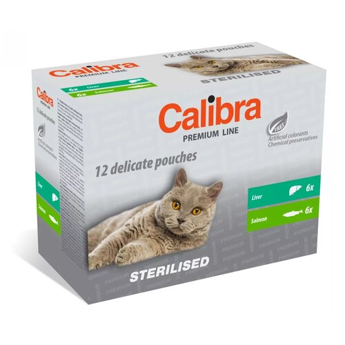 Karma dla kota CALIBRA Premium Sterilised Multipack (12 x 100 g)