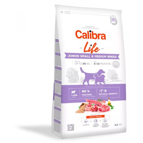 Karma dla psa CALIBRA Dog Life Junior Small Medium Breed Jagnięcina 2.5 kg