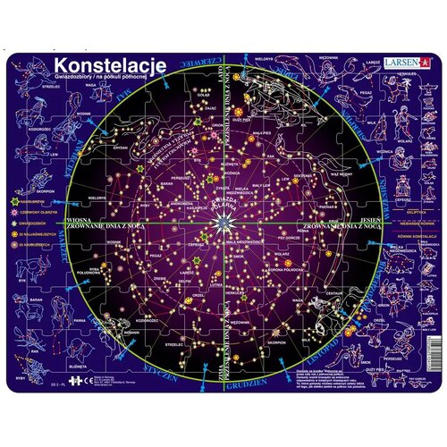 Puzzle LARSEN Mapa Konstelacji LA-SS2PL (70 elementów)