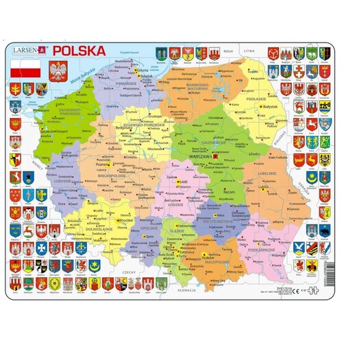 Układanka LARSEN Maxi Polska mapa polityczna LA-K97 (70 elementów)