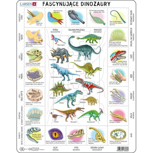 Układanka LARSEN Maxi Fascynujące Dinozaury LA-HL9PL (35 elementów)