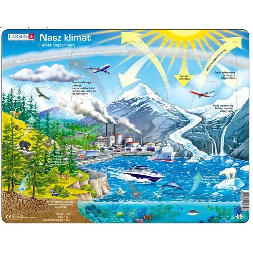 Puzzle LARSEN Klimat i Efekt Cieplarniany LA-NB1PL (69 elementów)