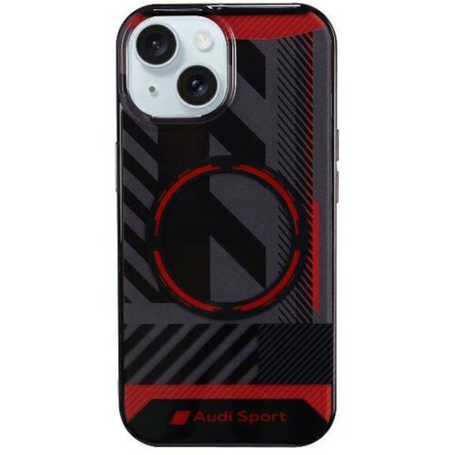 Etui AUDI IML Sport Magsafe do Apple Iphone 14/15 Plus Czarno-czerwony