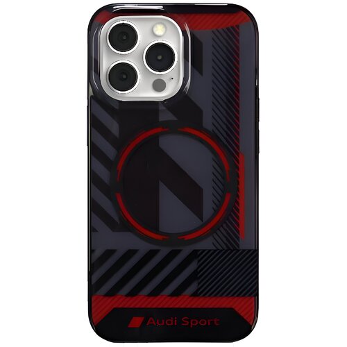 Etui AUDI IML Sport MagSafe do Apple iPhone 13/13 Pro Czarno-czerwony