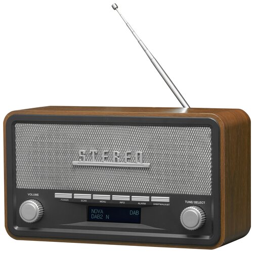Radio DENVER DAB-18 Cyfrowe Przenośne Brązowo-czarny