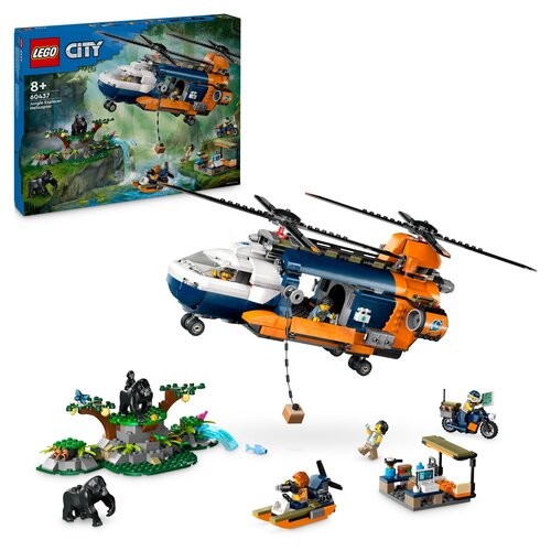 LEGO 60437 City Helikopter badaczy dżungli w bazie
