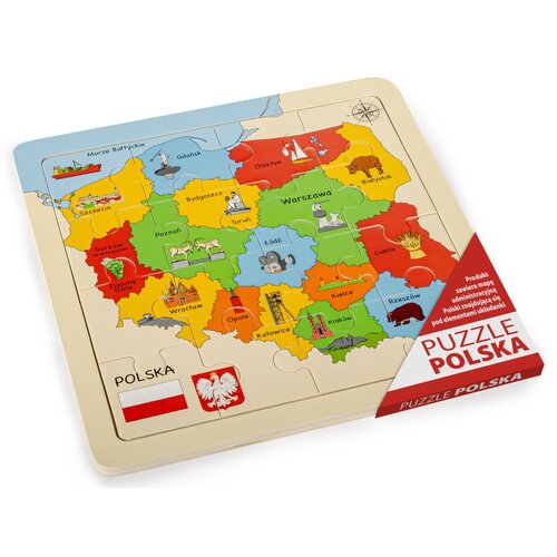 Puzzle DAFFI Mapa Polski D-144 (16 elementów)