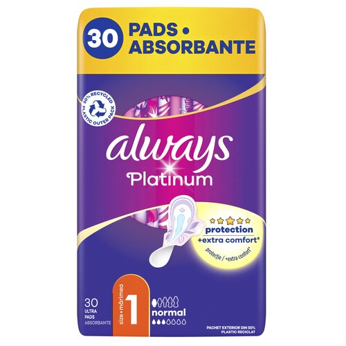 Podpaski ALWAYS Platinum Normal Rozmiar 1 (30 sztuk)